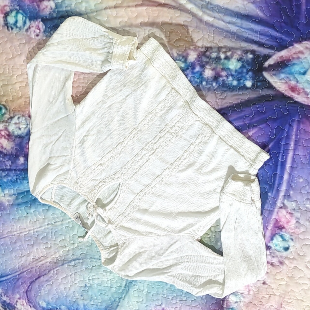 Hollister California White Peasant Top – Junior’s Medium